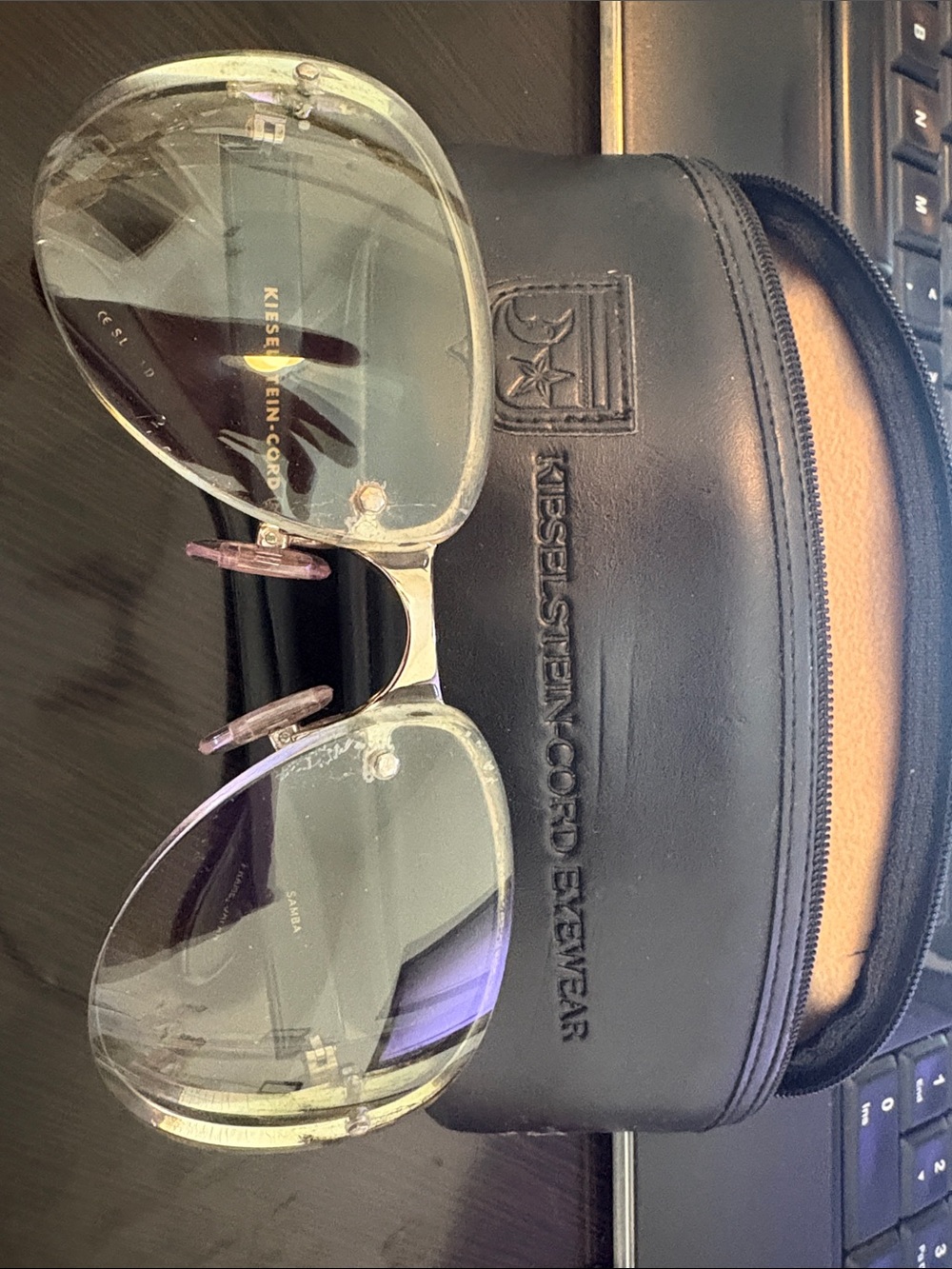Vtg Kieselstein-Cord “Samba” titanium Japan, eyewear glasses frames w/org Case - Picture 2 of 6